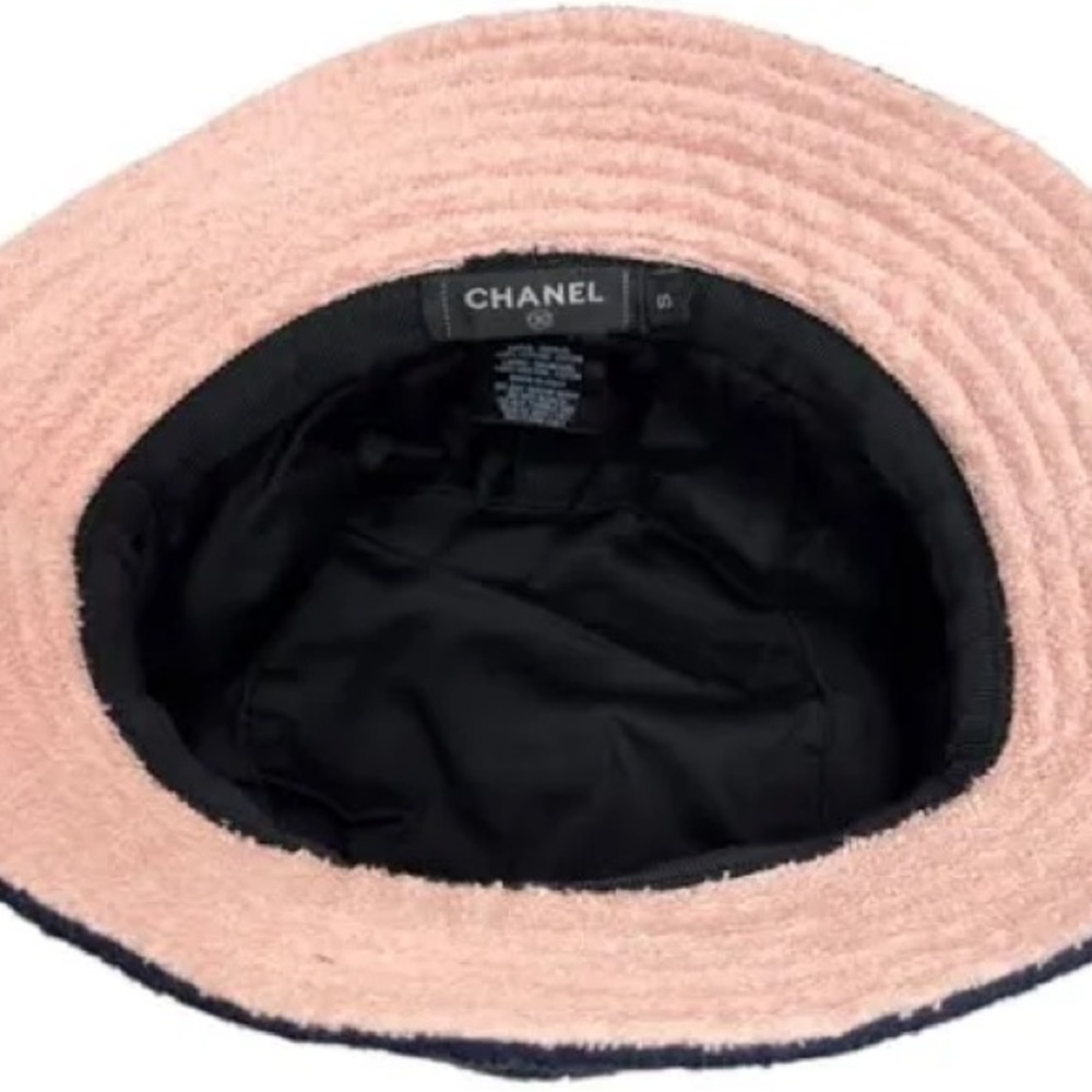 Chanel navy pink terry cloth and bucket Hat - Picture 4 of 5